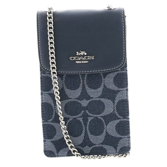 Coach Denim Signature Phone Crossbody